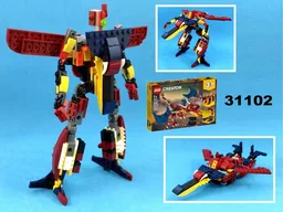Transformer Jetfire aka VF-1 Valkyrie from LEGO Creator 31102: Fire Dragon