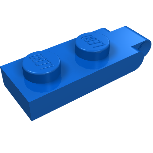 Lego Hinge Plate 1 x 2 with 1 Large Finger / Blue