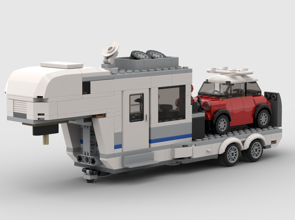 Lego Wide (Car) Toy Hauler Camper Trailer