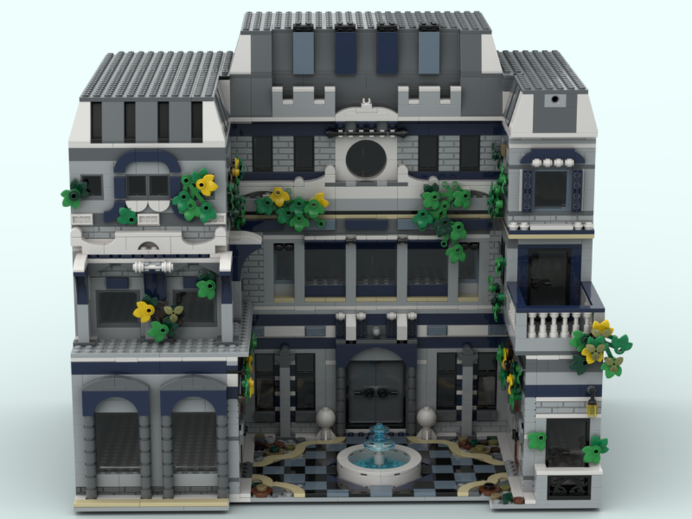 Lego Mansion with courtyard No.1