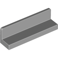 Lego Panel 1 x 4 x 1 with Rounded Corners [Thick Wall] / Light Bluish Gray