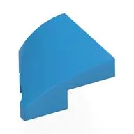 Brick Wedged, Curved 2 x 2 with Stud Notch Right / Dark Azure