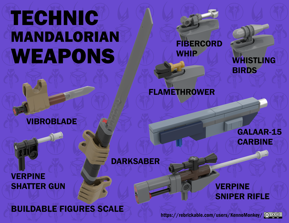 Lego Technic Mandalorian Weapons
