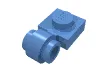 Plate Special 1 x 1 with Clip Light, Bar Hole [Thick Ring] / Medium Blue