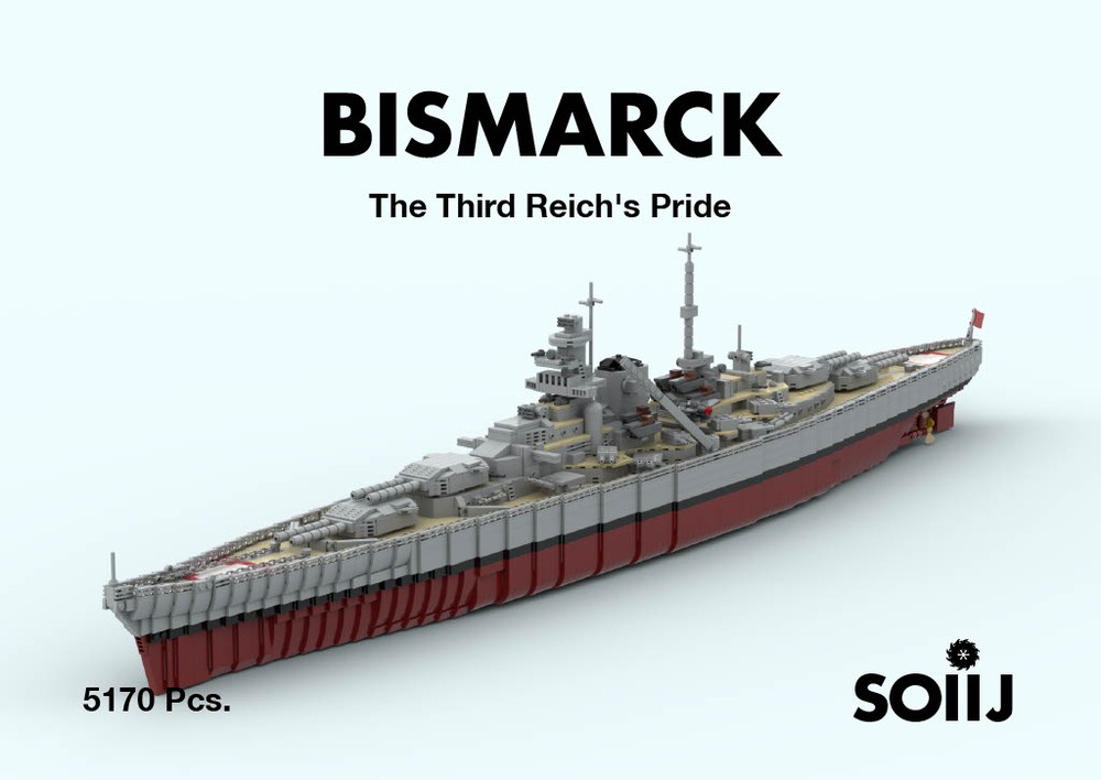 Lego Bismarck - The pride of the Kriegsmarine (1941) 1:200
