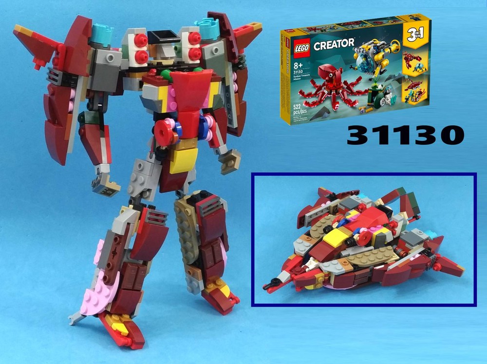 Lego Transformer Cybertron Starscream from LEGO Creator 31130: Sunken Treasure Mission