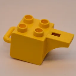 Duplo Whistle (For Humans) with 4 Studs and Latch / Yellow