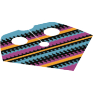 Lego Neckwear Poncho, Half with Black, Magenta and Dark Azure Print / Bright Light Orange
