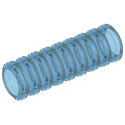 Hose, Ribbed 7mm D. 3L / 2.4cm / Trans-Light Blue