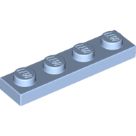 Lego Plate 1 x 4 / Bright Light Blue