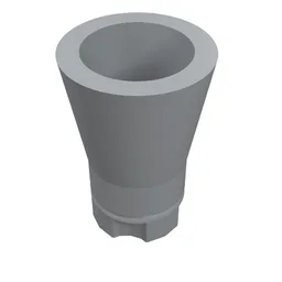 Plant, Palm Tree Trunk - Short Connector, Axle Hole with 2 Inside Prongs / Light Bluish Gray