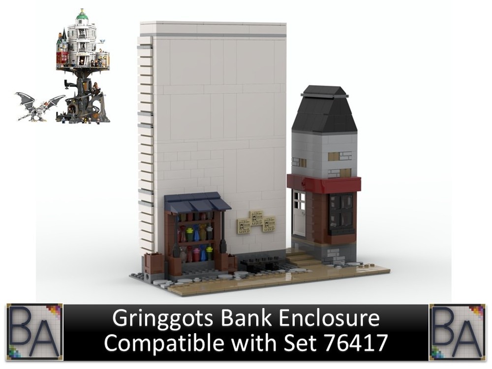 Lego Gringgots Bank Enclosure - Compatible with Set 76417