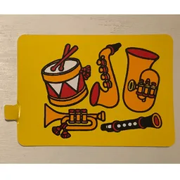 Duplo Slide with Musical Instruments Print / Yellow