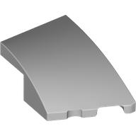 Lego Brick Wedged, Curved 3 x 2 with Stud Notch Right / Light Bluish Gray