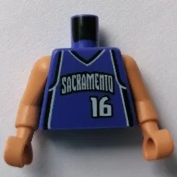 Torso Basketball Jersey, Sacramento Kings '16' Print, Long One Piece Arms Nougat (NBA) / Violet