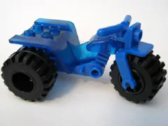 Tricycle with Blue Chassis and Black Wheels - One Piece Rear Wheels / Tires