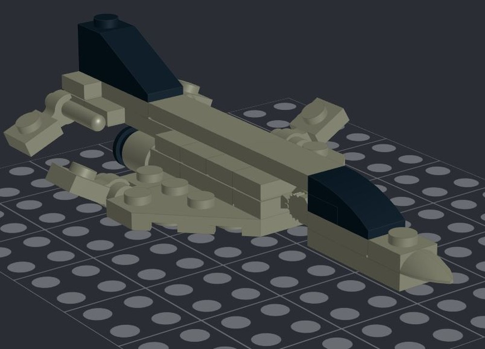 Lego Micro scale f4 phantom aircraft.