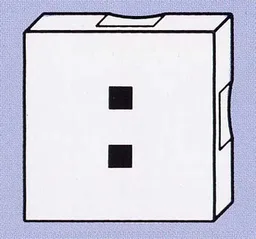 Duplo Tile 2 x 2 with ':' Print