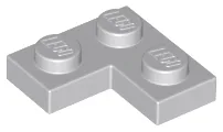 Plate 2 x 2 Corner / Light Bluish Gray