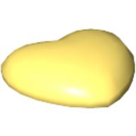 Lego Clikits Icon, Heart 2 x 2 Large with Pin / Bright Light Yellow