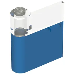 Door 1 x 3 x 3 Left with Window and Horizontal Handle / Blue