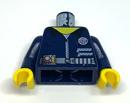 Torso Alpha Team Logo, Shirt with Zipper, Utility Belt and Gauge Pattern / Dark Blue Arms / Yellow Hands