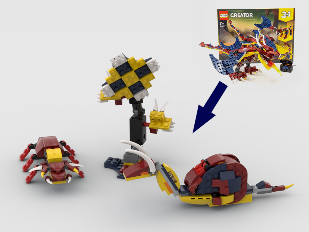 Lego 31102 Flower snail and ant Alternative Build