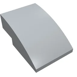 Brick Curved 3 x 2 No Studs / Light Bluish Gray