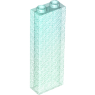 Lego Brick 1 x 2 x 5 without Side Supports / Opal Trans-Light Blue