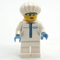 Forensic Detective, White LAb Suit, White Cap