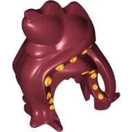 Mask Squid with Yellow Print / Dark Red