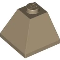 Brick Sloped 45° 2 x 2 Double Convex / Dark Tan