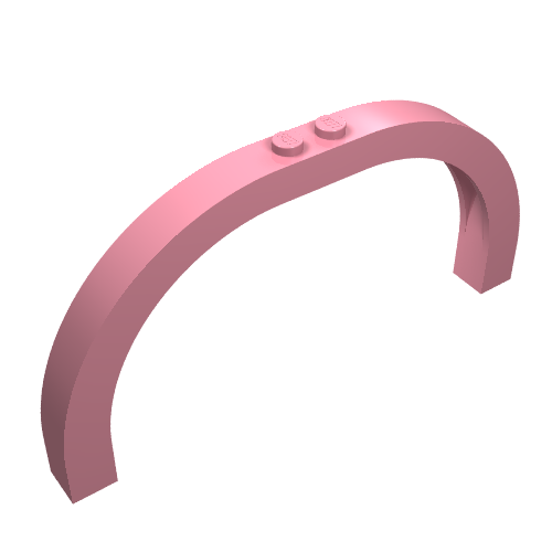 Lego Brick Arch 1 x 12 x 5 Curved Top / Pink