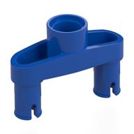 Lego Technic Pin Connector 3L with 2 Pins and Center Hole [Pin Ridges Across Part] / Blue