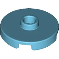 Plate Special Round 2 x 2 with Center Stud (Jumper Plate) / Medium Azure