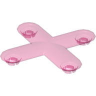 Lego Clikits Connector 2 x 2 Cross with 4 Studs / Trans-Dark Pink