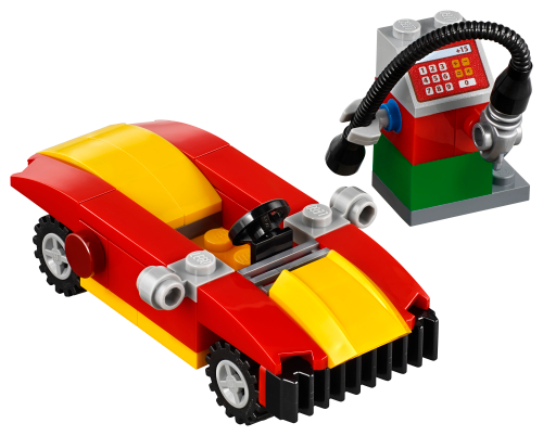 Lego Car and Petrol Pump