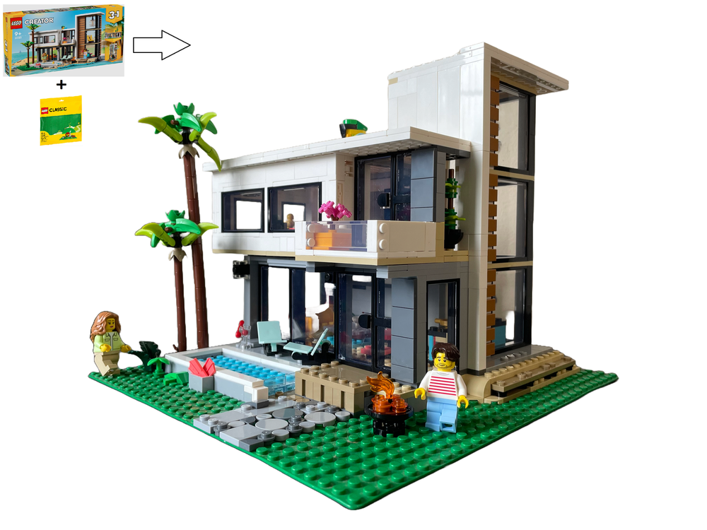 Lego Modern House Corner Alternate build of 31153