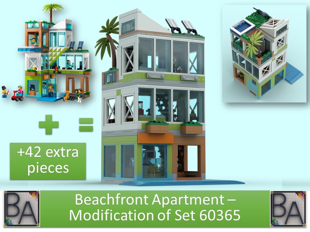 Lego Beachfront Apartment - Modification of Set 60365