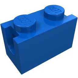 Brick Special 1 x 2 with Digger Bucket Arm Holder / Blue