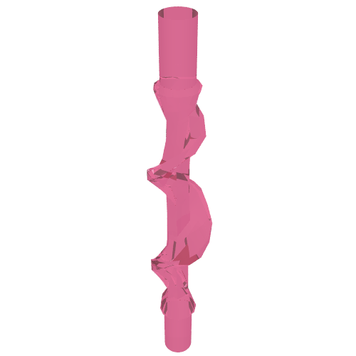 Lego Wave / Power Burst / Flame, Bolt Spiral with Bar Ends / Trans-Dark Pink