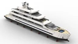 Large Luxury Yacht - WHITE Version
