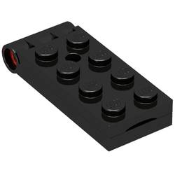 Lego Hinge Plate 2 x 5 with Large Hole [Complete Assembly] / Black