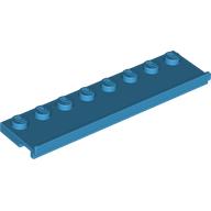 Lego Plate Special 2 x 8 with Door Rail / Dark Azure