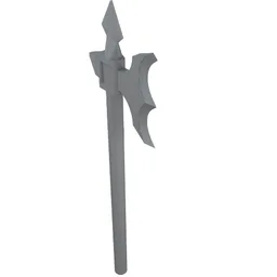 Weapon Halberd / Axe Elaborate / Light Bluish Gray