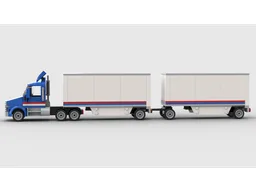 Truck With Pup Trailers