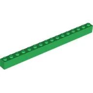 Brick 1 x 16 / Green