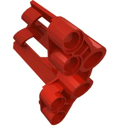 Technic Panel Fairing # 2 Large Short, Large Holes, Side B / Red