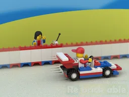 6590 F1 racecar and pit wall