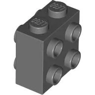 Brick Special 1 x 2 x 1 2/3 with 8 Studs on 2 Sides / Dark Bluish Gray